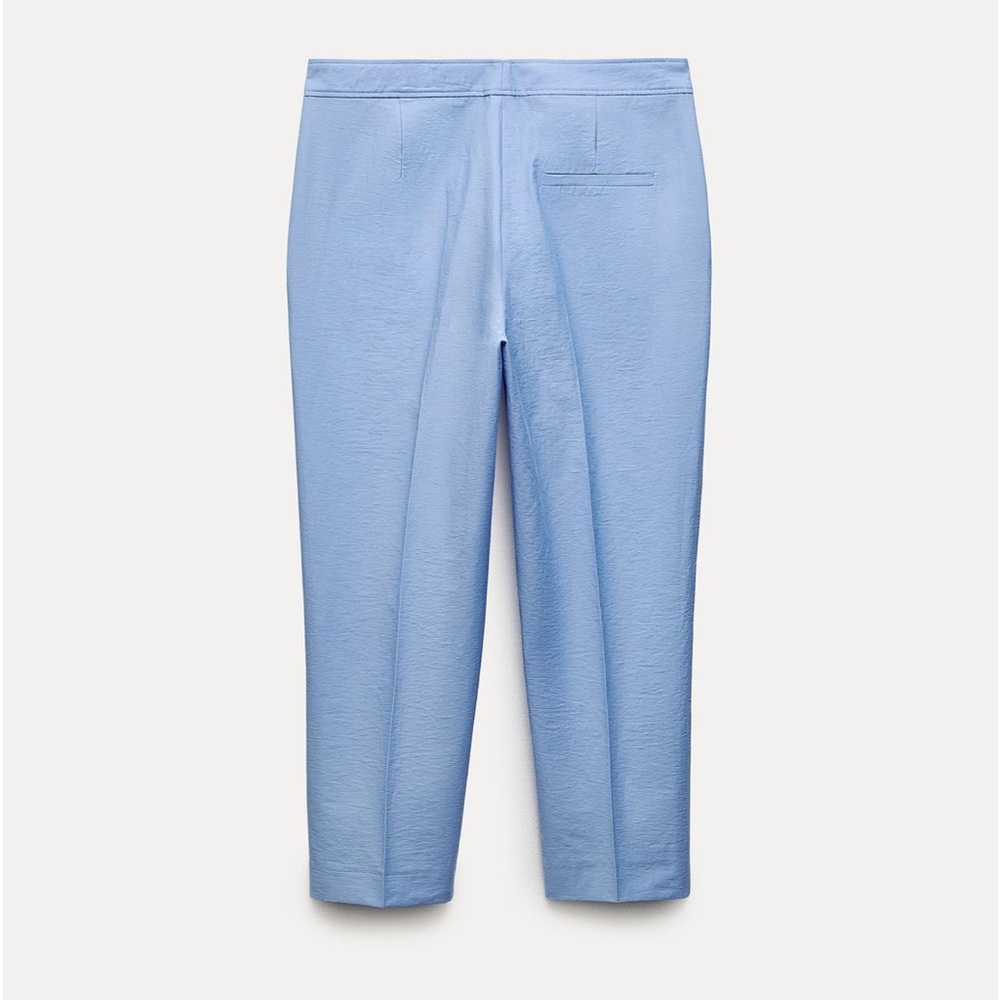 Zara Light Blue Straight Leg Pants - Picture 5 of 16